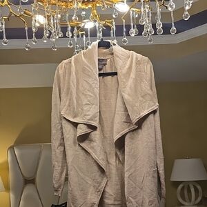 Fenn Wright Manson 100% Merino Wool Beige Draped Cardigan
